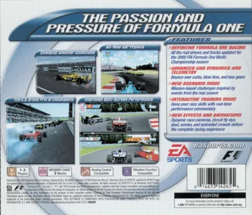 F1 Championship Season 2000 (US) box cover back